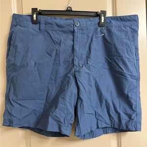 Columbia Men's Flat Front Blue Shorts